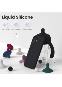 IP17 Liquid Silicone Magnetic Shockproof Phone Case | Soft-Touch Feel · Slim Fit · Multiple Colors Available-Black