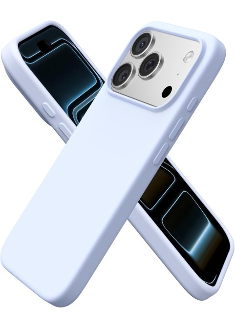 Ip17Pro Liquid Silicone Magnetic Shockproof Phone Case-Baby Blue