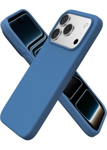 Ip17Pro Liquid Silicone Magnetic Shockproof Phone Case-Blue