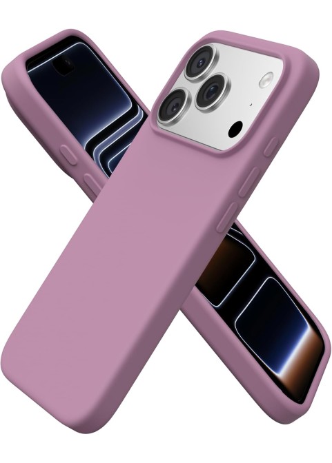 Ip17Pro Liquid Silicone Magnetic Shockproof Phone Case-Lilac Purple